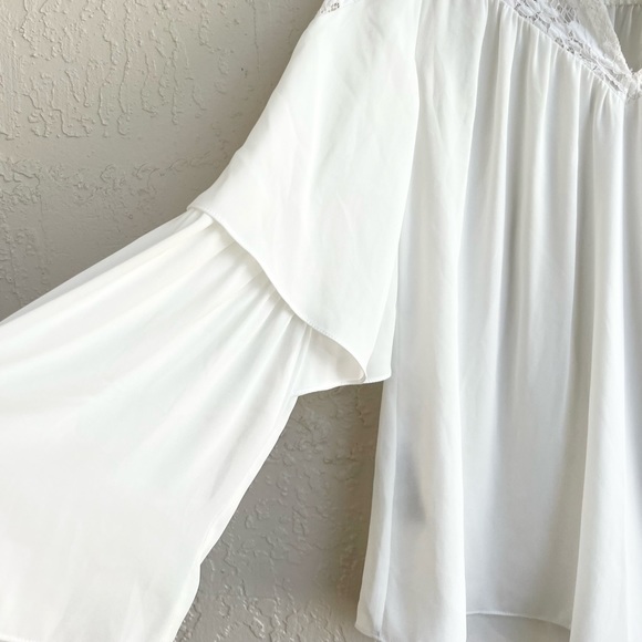 BCBG max azria lace details Khali blouse white XXS / small - Picture 5 of 8